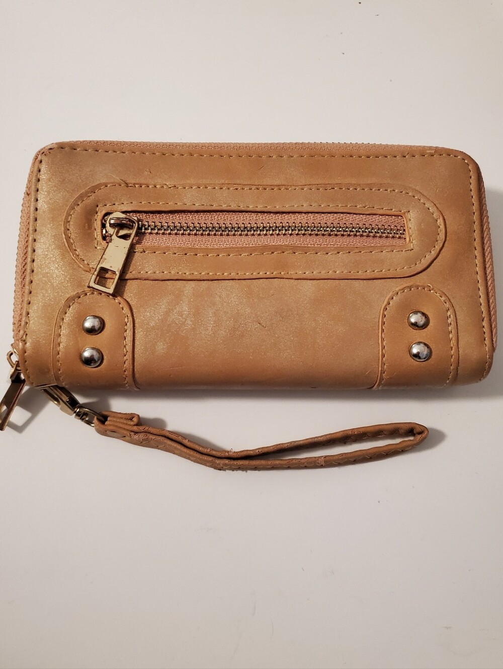 Ziparound Wristlet Wallet - Tan